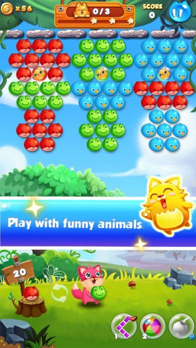 Bubble Cat Rescue iPhone Screenshot