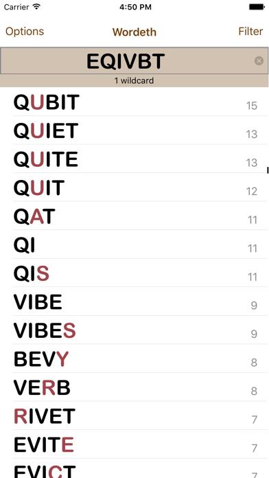 Wordeth iPhone Screenshot