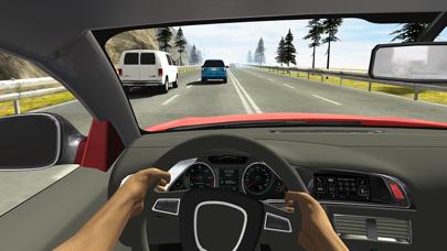 Racing in Car iPhone Screenshot