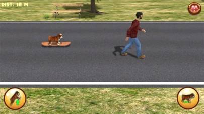 Bulldog on Skateboard 3D iPhone Screenshot