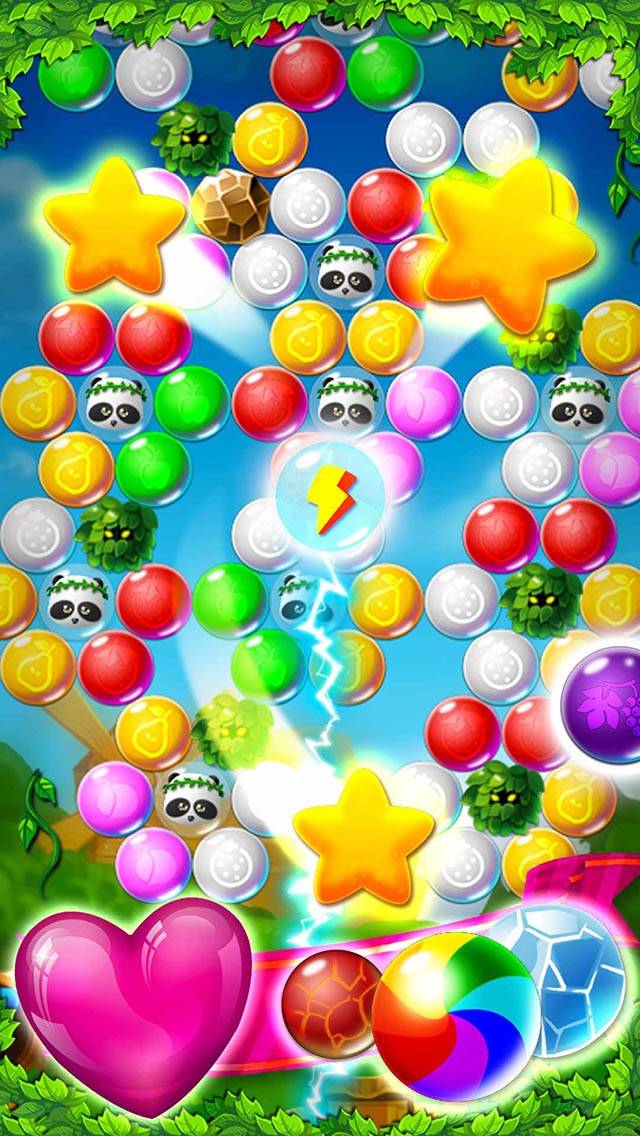 Plants Panda Bubble iPhone Screenshot