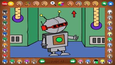 Coloring Book 14: Robots iPhone Screenshot