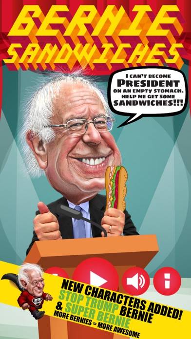 Bernie Sandwiches iPhone Screenshot
