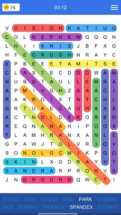 Word Search Colourful iPhone Screenshot