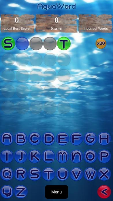AquaWord iPhone Screenshot