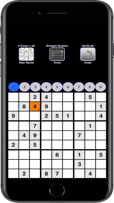 Straight Sudoku iPhone Screenshot