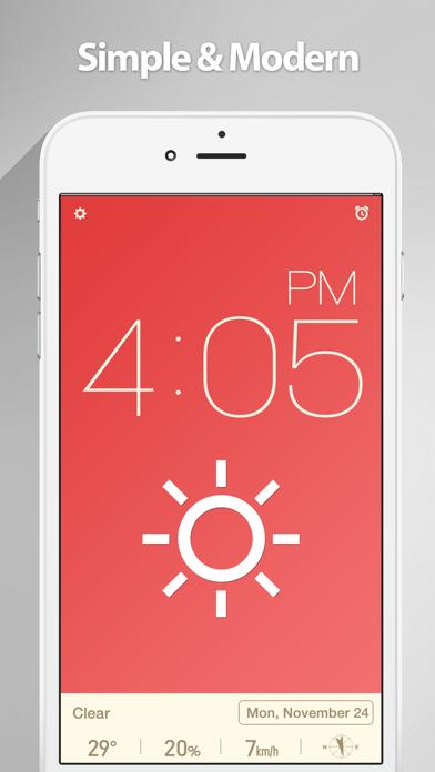 Red Clock (Alarm & Weather) iOS