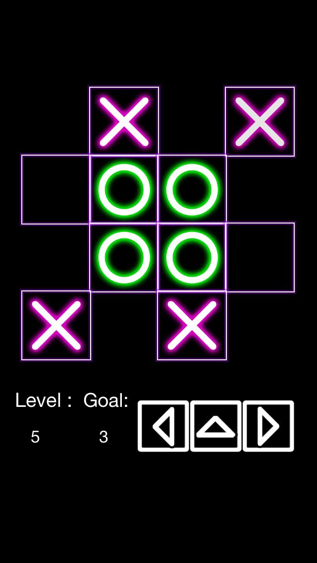 Tic Tac Toe NeO (120 Levels) iPhone Screenshot