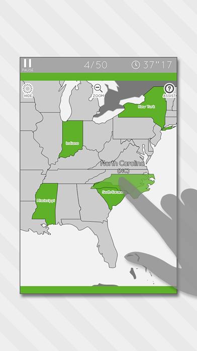 Enjoy Learning U.S. Map Puzzle iPhone Screenshot