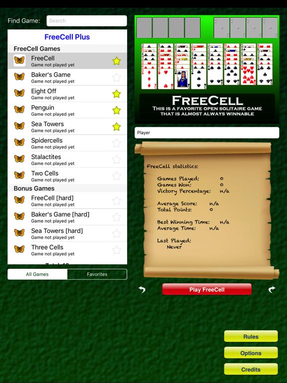 Goodsol FreeCell Plus iPhone Screenshot