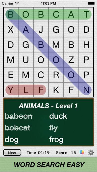 Word Search Easy iPhone Screenshot