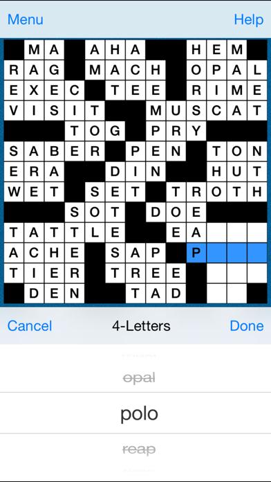 Crossword Fill-In Puzzle iPhone Screenshot