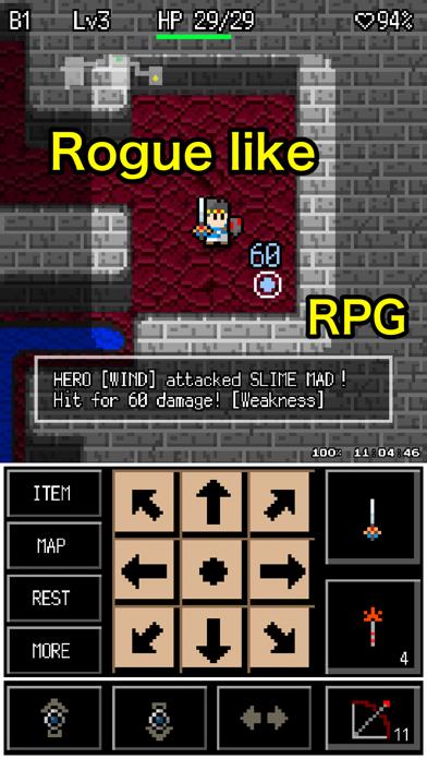 Rogue Hero 〜Play 1000 Times RogueLike〜 iPhone Screenshot
