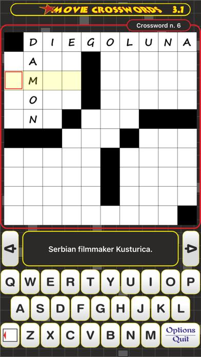 Movie Crosswords iPhone Screenshot