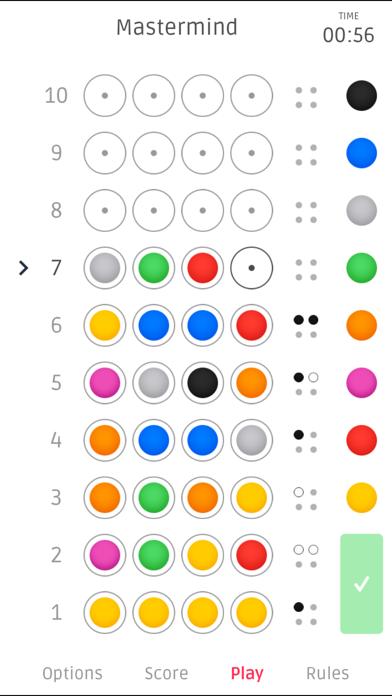Mastermind Pro . iPhone Screenshot