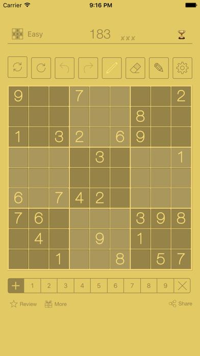 Sudoku Golden iPhone Screenshot