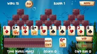 Aqua Solitaire Triple Peak Underwater Pyramid iPhone Screenshot