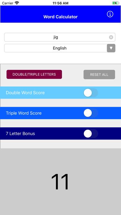 Word Calculator iPhone Screenshot