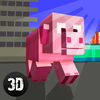 Blockhead Pig City Rampage 3D Full app icon