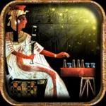 Egyptian Senet (Ancient Egypt Game) The Mysterious Soul Journey. Queen Nefertari playing match against an invisible adversary inside her tomb as a way App Icon