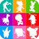 Animation cartoon character quiz guess app icon