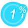 1% - One percent App icon