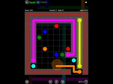 Video guide by iOS-Help: Flow Free 11x11 level 36 #flowfree