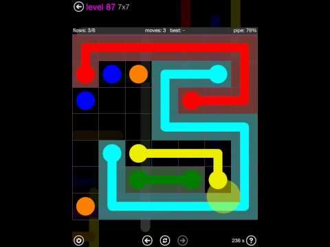 Video guide by iOS-Help: Flow Free 7x7 level 87 #flowfree