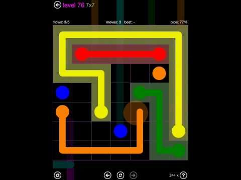 Video guide by iOS-Help: Flow Free 7x7 level 76 #flowfree