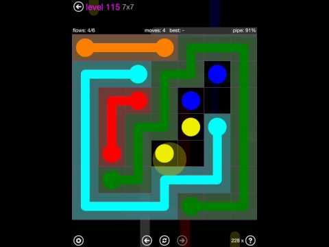 Video guide by iOS-Help: Flow Free 7x7 level 115 #flowfree