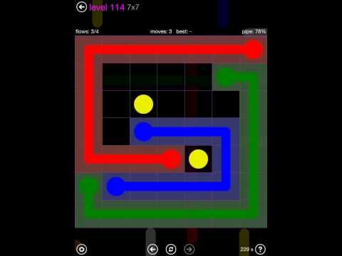 Video guide by iOS-Help: Flow Free 7x7 level 114 #flowfree