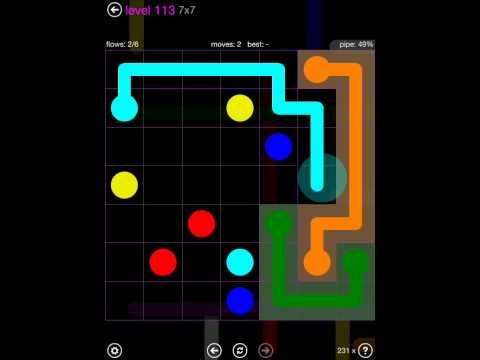 Video guide by iOS-Help: Flow Free 7x7 level 113 #flowfree