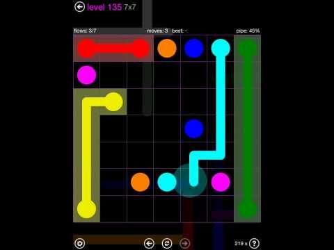 Video guide by iOS-Help: Flow Free 7x7 level 135 #flowfree