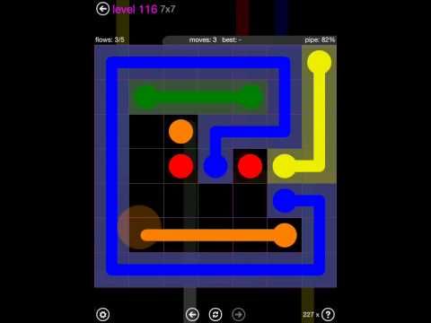 Video guide by iOS-Help: Flow Free 7x7 level 116 #flowfree