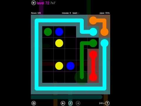 Video guide by iOS-Help: Flow Free 7x7 level 72 #flowfree