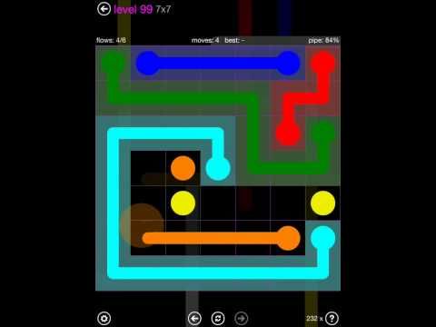 Video guide by iOS-Help: Flow Free 7x7 level 99 #flowfree