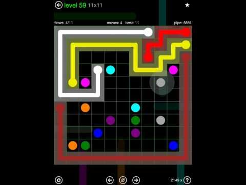 Video guide by iOS-Help: Flow Free 11x11 level 59 #flowfree