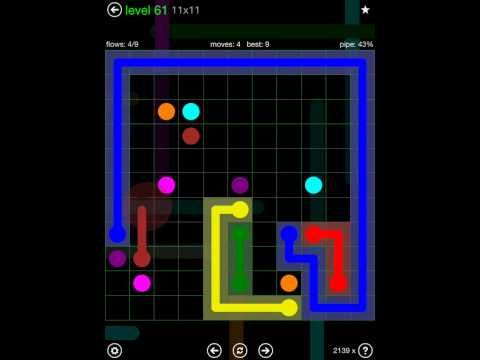 Video guide by iOS-Help: Flow Free 11x11 level 61 #flowfree
