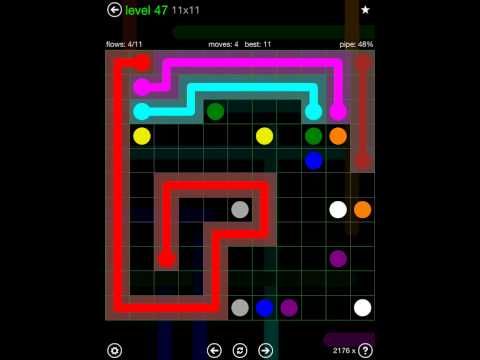 Video guide by iOS-Help: Flow Free 11x11 level 47 #flowfree