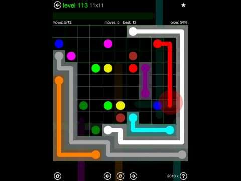 Video guide by iOS-Help: Flow Free 11x11 level 113 #flowfree