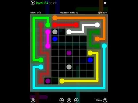 Video guide by iOS-Help: Flow Free 11x11 level 54 #flowfree