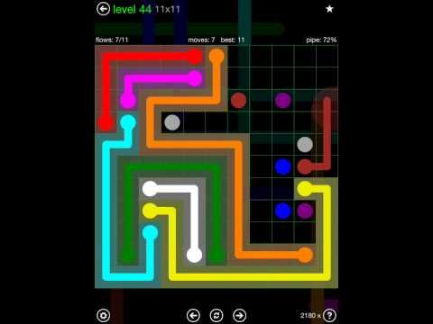 Video guide by iOS-Help: Flow Free 11x11 level 44 #flowfree