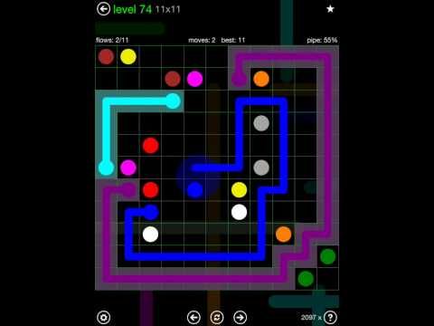 Video guide by iOS-Help: Flow Free 11x11 level 74 #flowfree