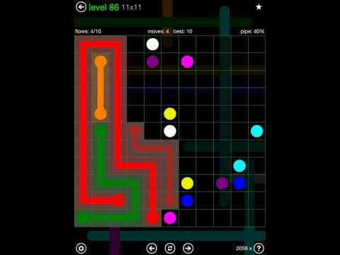 Video guide by iOS-Help: Flow Free 11x11 level 86 #flowfree