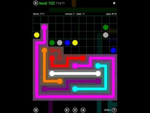 Video guide by iOS-Help: Flow Free 11x11 level 102 #flowfree