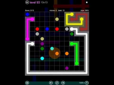 Video guide by iOS-Help: Flow Free 13x13 level 93 #flowfree