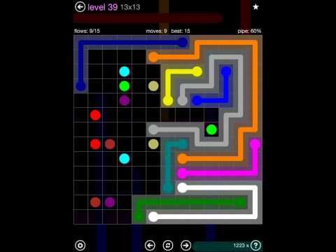 Video guide by iOS-Help: Flow Free 13x13 level 39 #flowfree