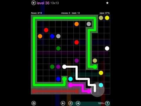 Video guide by iOS-Help: Flow Free 13x13 level 36 #flowfree