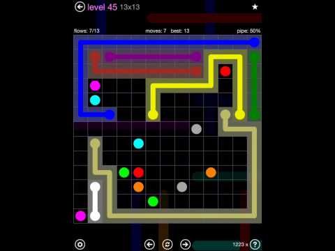 Video guide by iOS-Help: Flow Free 13x13 level 45 #flowfree