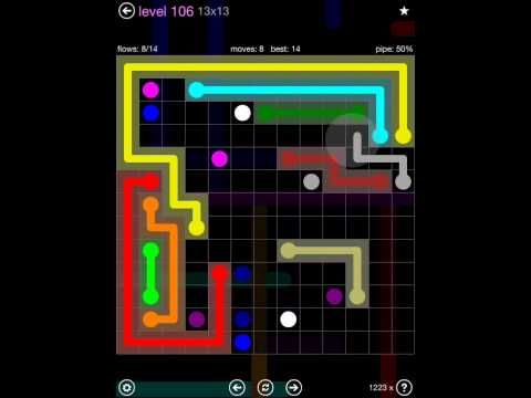 Video guide by iOS-Help: Flow Free 13x13 level 106 #flowfree